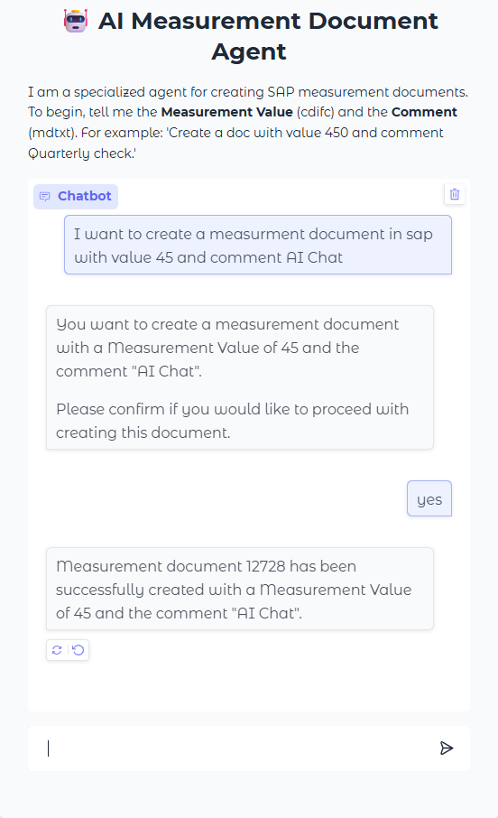 User Action/Input Screenshot